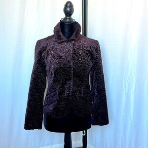 NANETTE LEPORE Brown Velvet Blazer Jacket Vintage Style